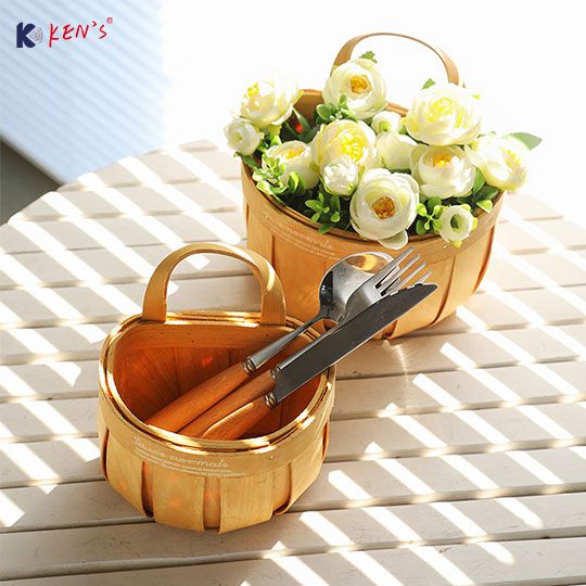 手工木编壁篮（K002771）