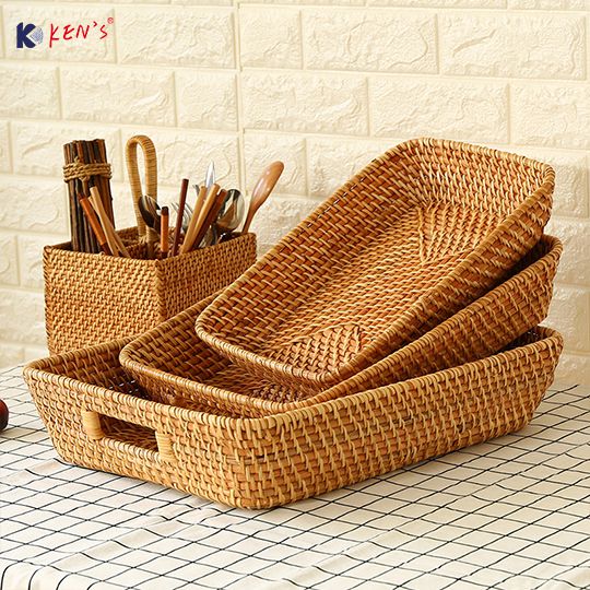 Rattan storage basket S/4 （1079）