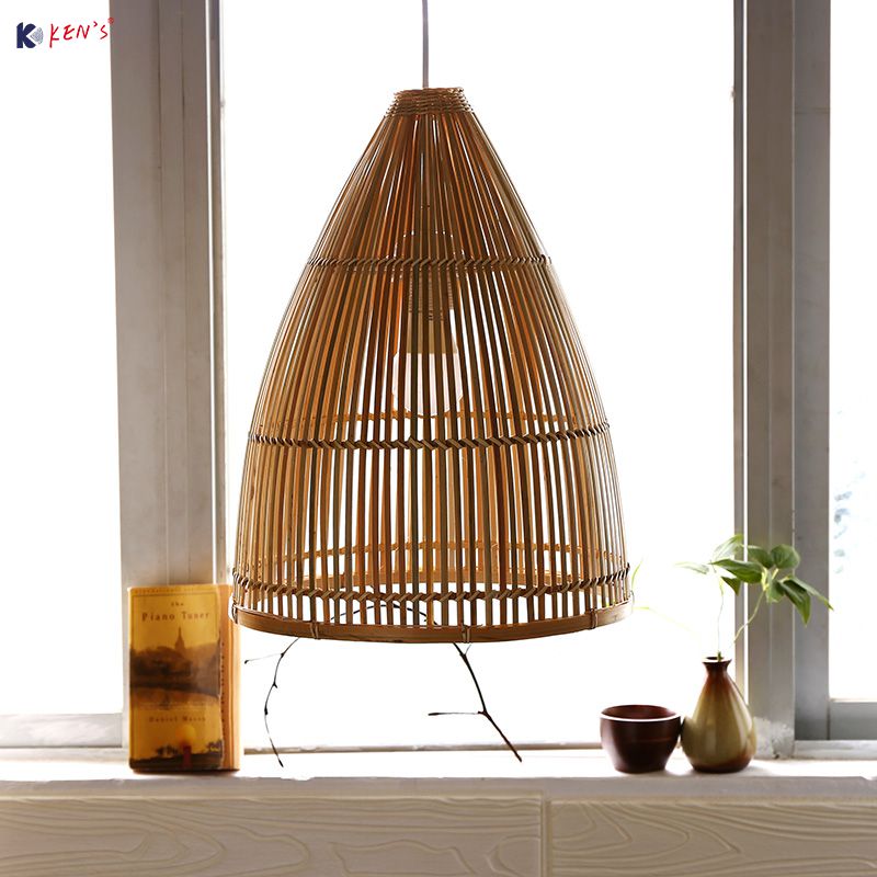 Bamboo lampshade S/2 （1788）