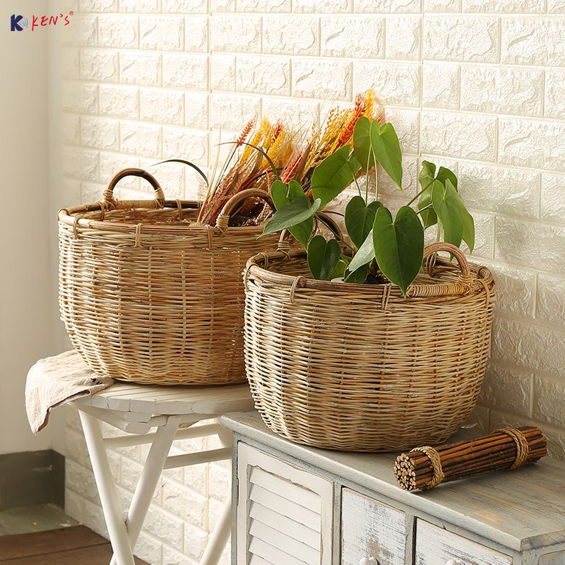 Rattan storage basket S/3 （2259）